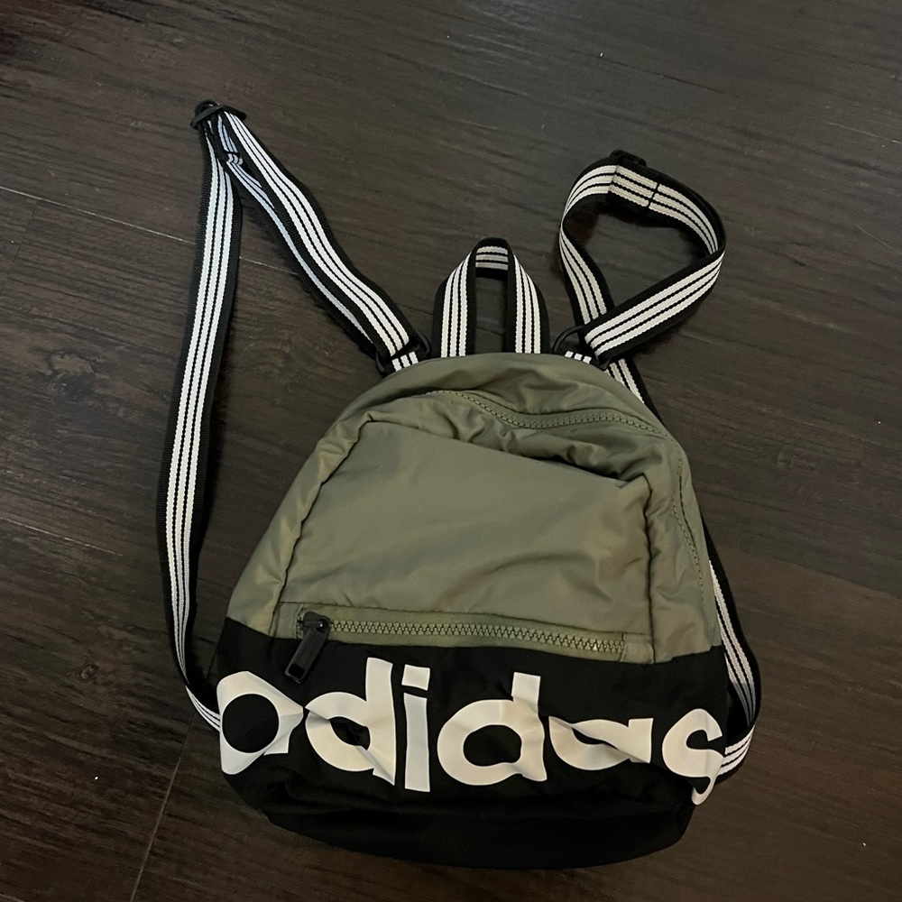 Adidas small backpack Olive green and black
